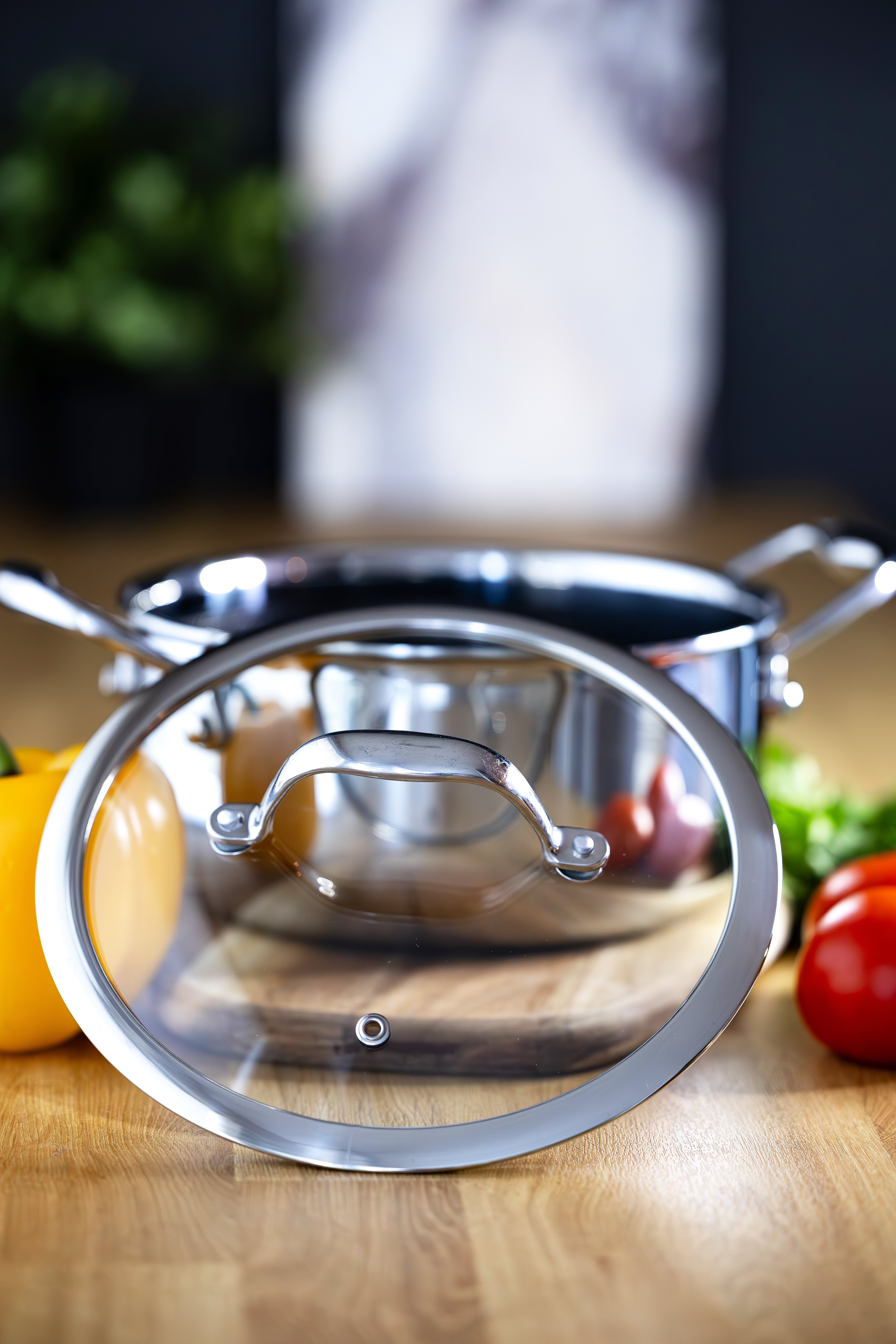 Stálhreiður pottur m/loki 20 cm